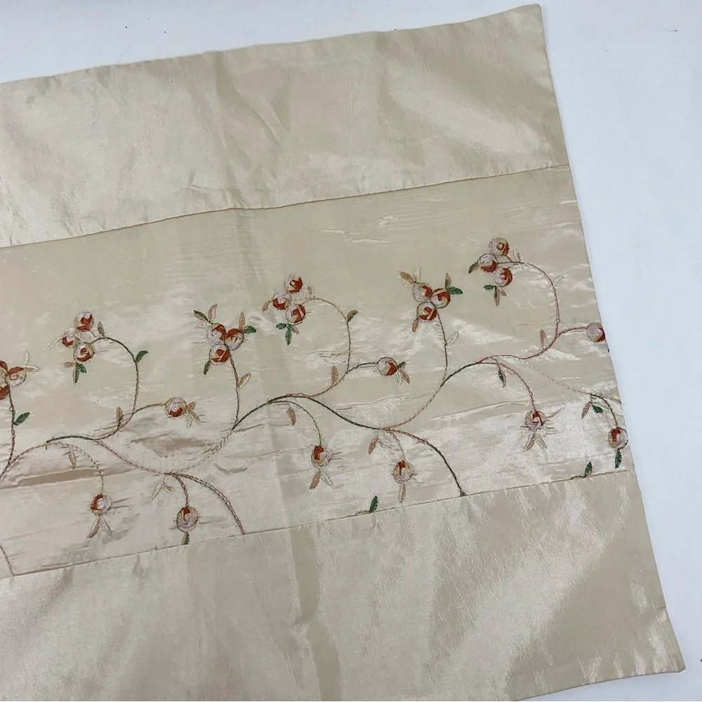 Elegant Cream Embroidered pillow cover